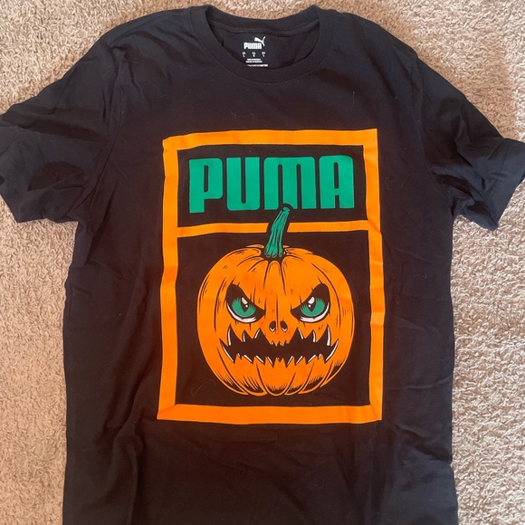 Puma Other - Puma Black Tee with Orange Pumpkin and Green Logo
